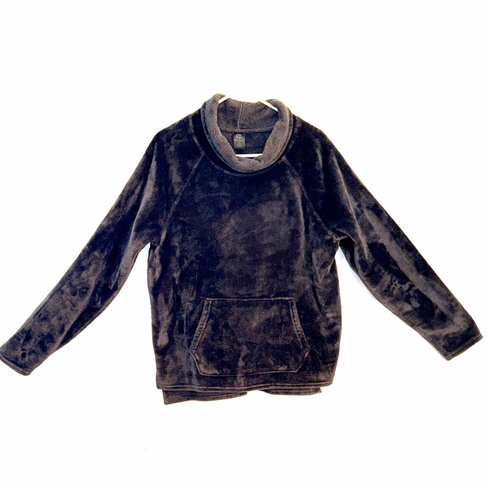 C9 Champion Dark Gray Plush Fleece Pullover Cowl Neck Sweatshirt size L